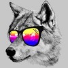 Men's Design By Humans Cool Wolf By clingcling T-Shirt - image 2 of 4