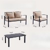 DSVIMOY 5-Piece Patio Seating Set, Conversation Set, Outdoor Furniture with 2 Single Sofas for Outdoor, Beige, 27.56"*27.56"*32.09" - 2 of 4