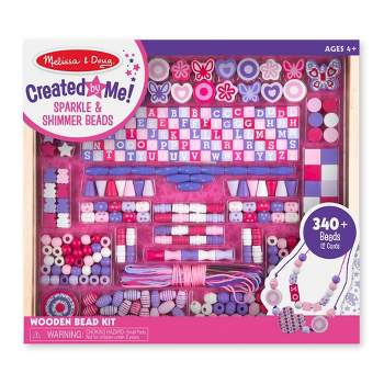Melissa & Doug Deluxe Collection Wooden Bead Set With 340+ Beads for Jewelry-Making