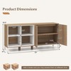 Costway 63" Buffet Sideboard Kitchen Storage Cabinet with 4 Compartments Adjustable Shelf - image 3 of 4