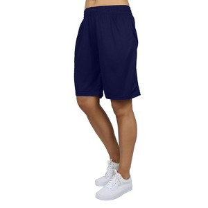 Galaxy By Harvic Women's  Loose Fit Moisture Wicking Performance Mesh Shorts - 1 of 2
