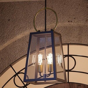 Urban Ambiance Luxury Modern Farmhouse Outdoor Pendant Light,  26.875"H x 11.25"W,  Olde Bronze Finish, UHP1003 - 1 of 4
