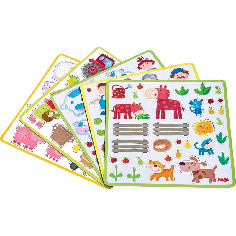 HABA Peter and Pauline's Farm Magnetic Game with 4 Background Scenes in Storage Tin, 2 of 6