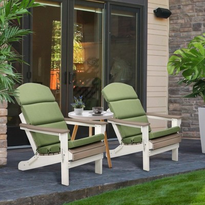 Aoodor Patio Chair Cushions for Adirondack Chairs, High-Back Design, 52"x20"x2.5" Olefin Fabric Slipcovers with Ties, for Outdoor Furniture, Set of 2