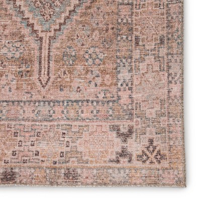 Marquesa Light Pink and Blue Diamond Runner Rug