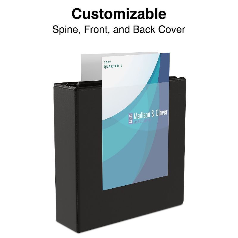 Staples 2" Simply View Binder with Round Rings Black 374810, 3 of 9