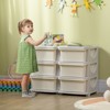 FONTOI 3 Tier Kids Storage Unit with 6 Bins for Boys Girls Toddlers, Toy Organizer for Nursery Kindergarten, Cream White, 14.5"*22.3"*29.5" - 2 of 4
