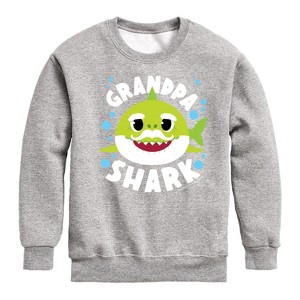 Boys' - Baby Shark - Grandpa Shark Graphic Long Sleeve Fleece Sweatshirt - 1 of 4