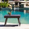 Faux Rattan Outdoor End Table, 24" Wide Wicker Accent Table for Patio or Garden Use, Patio End Table, Outdoor Side Table -Christopher Knight Home - 2 of 4