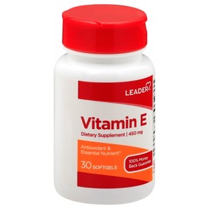 Leader 450 mg Softgels Vitamin E 30 ea - 1 of 4