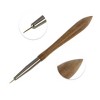 Unique Bargains Pull Wire Nail Painting Brushes Set for Polish Painting Home DIY Brown 3 Pcs - 3 of 4
