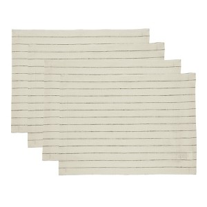 Solino Home Striped Linen Placemats | Pinstripe - 1 of 4