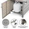 Propane Fire Pit Table, HAPPATIO 48inch 50000 BTU Gas Fire Pit with Aluminum Table Top, Lid, Black Glass Rock,CSA Safety Certified for Outside(Gray) - 4 of 4