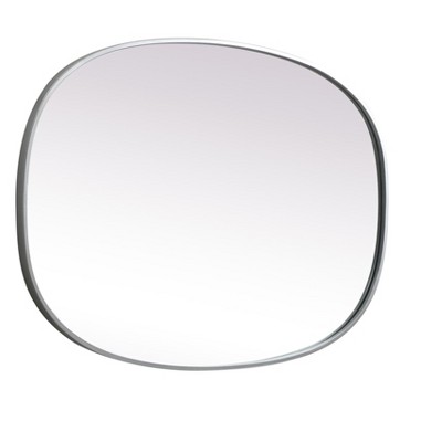 Silver Oval Full Length Metal Frame Bathroom Mirror