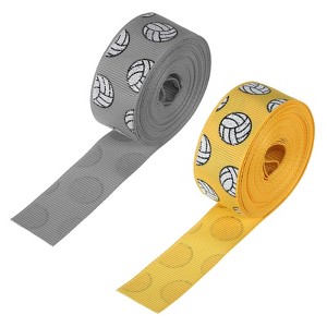 Unique Bargains Polyester Volleyball Grosgrain Gift Wrapping Craft Ribbon 2 Roll - 1 of 4