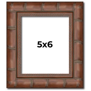 PosterPalooza | 5x6 Modern Bamboo Picture Frame, UV Acrylic, 5 Finishes - 1 of 4