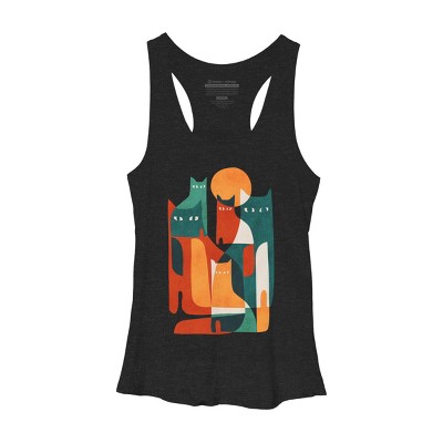 Women's Design By Humans Cat Cat Cat By radiomode Racerback Tank Top