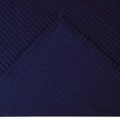 Navy Full Cotton Chenille Bedspread Set with Shams