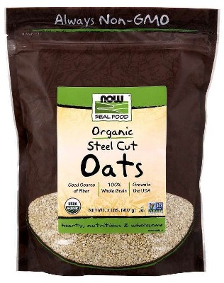 Steel Cut Oats Organic by Now Foods  -  2 lb Bag
