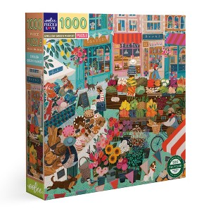 eeBoo Piece & Love: English Green Market Puzzle, 1000 Pieces - 1 of 4
