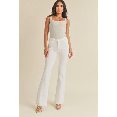 Women's Hr Scissor Cut Flare - JUST BLACK DENIM