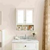 Lirago White Bathroom Storage Cabinet with Mirror 2 Doors 3 Baskets Wall Mounted 30.25"H x 24.75"W x 7.5"D - 2 of 4