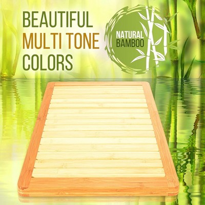 Natural Bamboo Non-Slip Water-Resistant Shower Mat, 23" x 18"