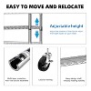 Cesicia 3-Tier Rolling Clothes Rack with 1 Rod & 8 Hooks - 3 of 4