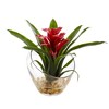 Nearly Natural 8-in Tropical Bromeliad in Angled Vase Artificial Arrangement - 3 of 3