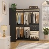 Besiost 71-In Freestanding Closet System Set with Wood Drawers, Corner Closet Organizer with Hanging Rods - 2 of 4