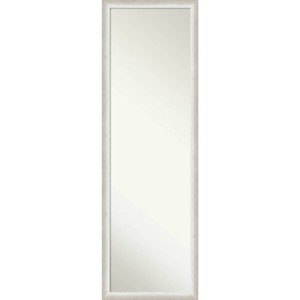 16"x50" Non-Beveled Two Tone Wood on The Door Mirror Silver - Amanti Art - 1 of 4