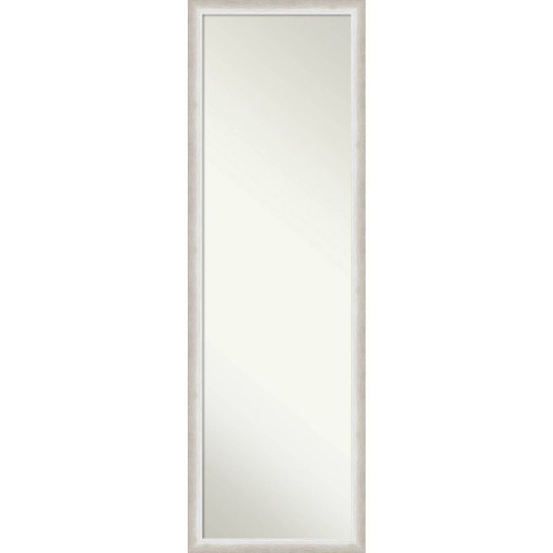 16&#34;x50&#34; Non-Beveled Two Tone Wood on The Door Mirror Silver - Amanti Art, 1 of 10