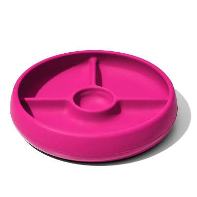 OXO TOT Silicone Divided Plate - Pink
