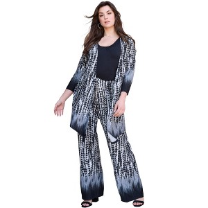 Roaman's Women's Plus Size Ultra Drape Cardigan - 1 of 4