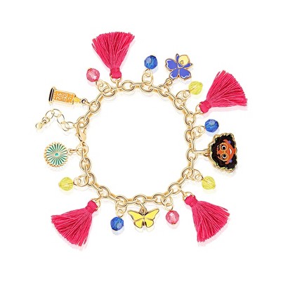 Disney Girls Encanto Mirabel Flower Charm Tassle Bracelet