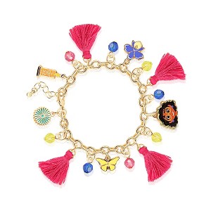 Disney Girls Encanto Mirabel Flower Charm Tassle Bracelet - 1 of 4