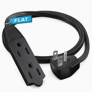 Maximm Flat Plug Extension Cord UL Certified 16 Gauge, 125V, 13 Amps, 1625 Watts Grounded 3-Prong Cord - 1 of 4