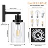 Whizmax Bathroom Vanity Light Wall Sconces Black Bathroom Light Fixtures, Metal Sconces Wall Lighting with Clear Glass Shade, for Living Room,2 pcs - 2 of 4