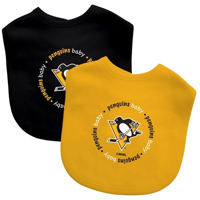 NHL Pittsburgh Penguins Black Baby Infant BIB LITTLE FAN by WinCraft