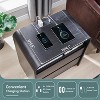 APRILSOUL 25" Tall Modern Nightstand with Charging Station, 23.6'' Wide Wood Bedside Table with 2 Storage Drawers, Curved Profile Design - 4 of 4