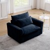Oversized Corduroy Accent Armchair, Deep Seat Single Sofa Chair with Waist Pillow for Living Room, Apartment or Office - Koiai - 3 of 4