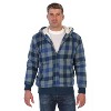 Gioberti Men's Checkered Flannel Hoodie Jacket with Faux Shearling Lining - 2 of 4