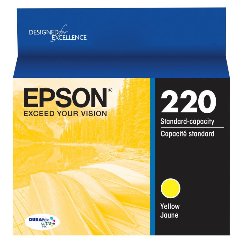 Epson 220 Single, 2pk, 3pk & 4pk Ink Cartridges - Black, Yellow, Magenta, Cyan, Multicolor, 1 of 9