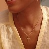 Cross Necklace 14K Plated Dainty Chain, Minimalist Faith Pendant Religious Prayer Jewelry Gift - 3 of 4