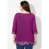Catherines Women's Plus Size Impossibly Soft Duet Tunic - 3 of 4