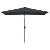 Garden Parasol Sandy White 100% Polyester, Steel 78.7 x 118.1 in vidaXL - 2 of 4