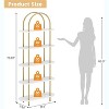 Nasitip 71"Tall Metal Collapsible Book Shelf, 5-Tier Portable Bookcase Storage Organizer Display Rack for Home Office,Living Room - 3 of 4