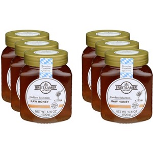 Breitsamer Honig Raw Golden Honey  - 17.6 oz (Case of 6) - 1 of 2