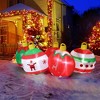 ChicFurnit Inflatable Holiday Decorations Christmas Ball Blow Up Display for Outdoor Yard Celebration, Multicolored, 84.7"*37.4"*33.1" - 3 of 4