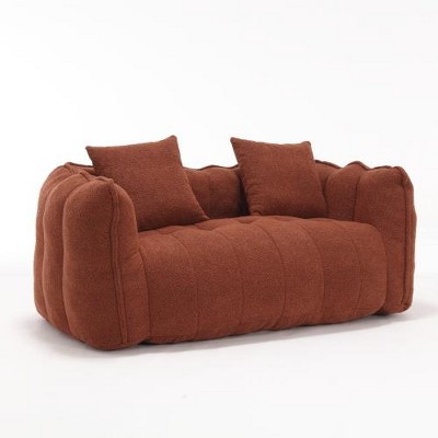 SYFERLORY Soft beanbag chair with high resilience foam core for two people.